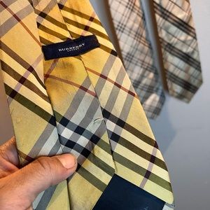 Burberry print mens ties lots of 3